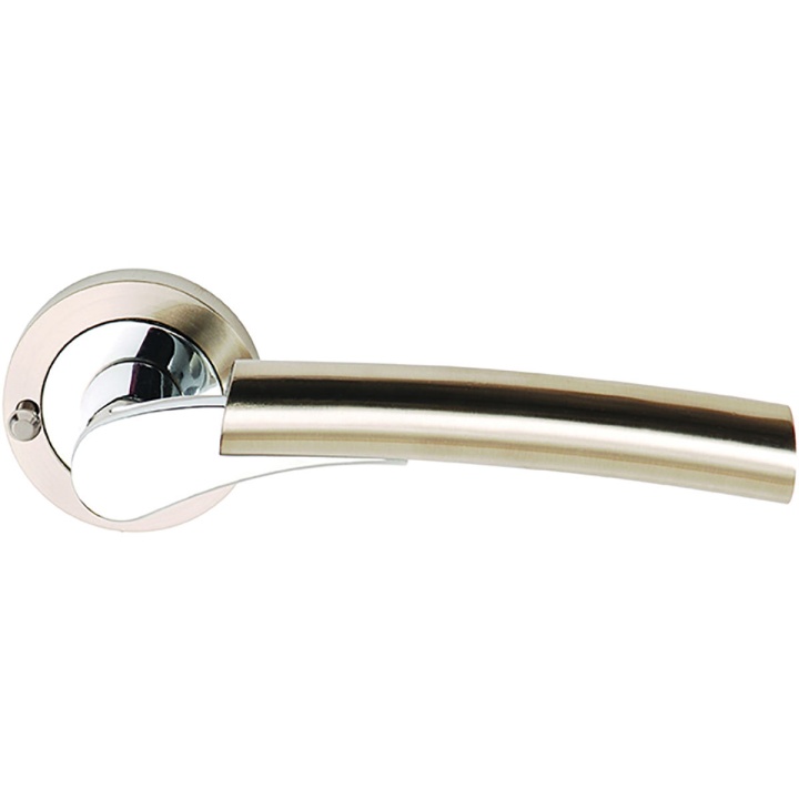 Ultimo Privacy Door Handle Satin Nickel / Polished Chrome