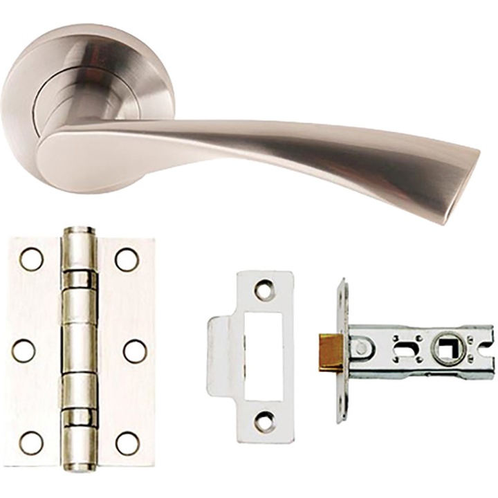 Flex Lever Door Pack Satin Chrome Pack of 3