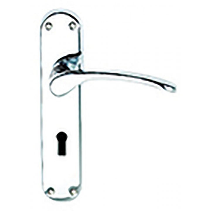 Premier Salo Lock Door Handles Polished Chrome