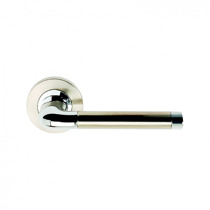 Argo Lever Door Pack Satin Nickel / Polished Chrome Pack of 3