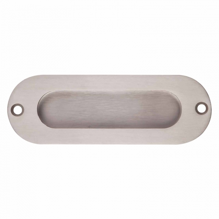Oval Flush Pull Handle Satin Stainless Steel
