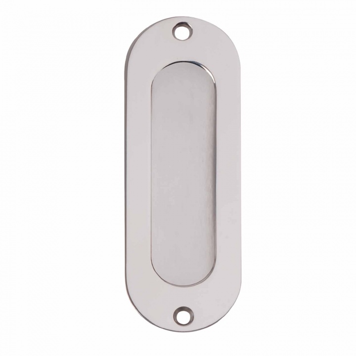 Oval Flush Pull Handle Polished Stainless Steel