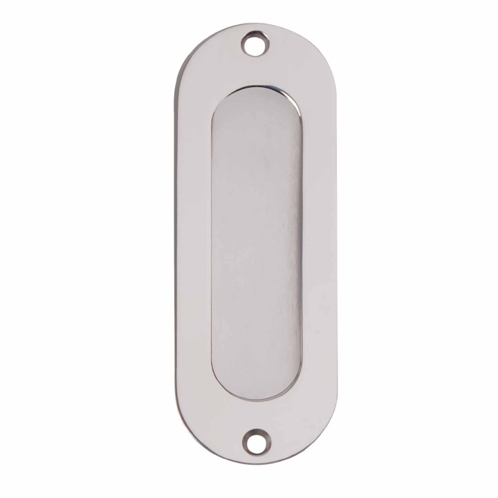 Oval Flush Pull Handle Polished Stainless Steel