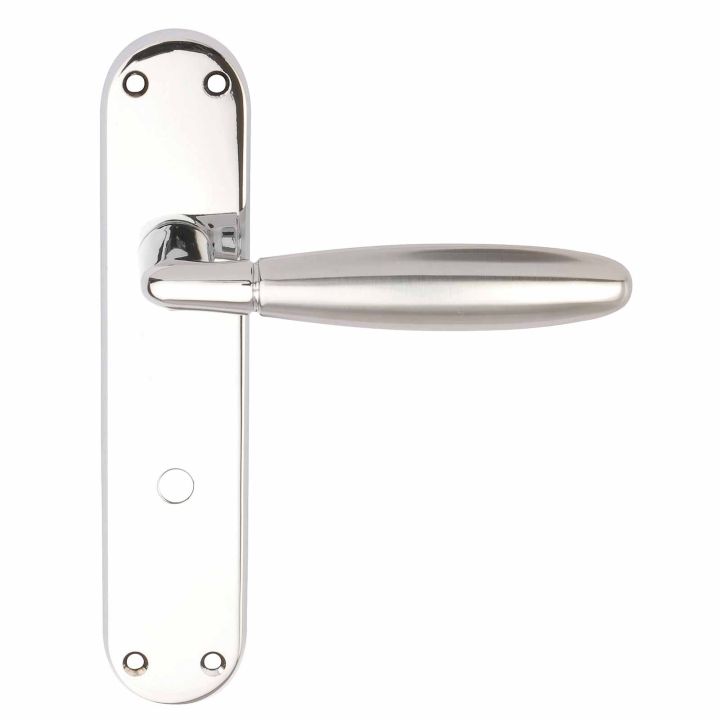 Phoenix Bathroom Door Handles Polished / Satin Chrome Premier