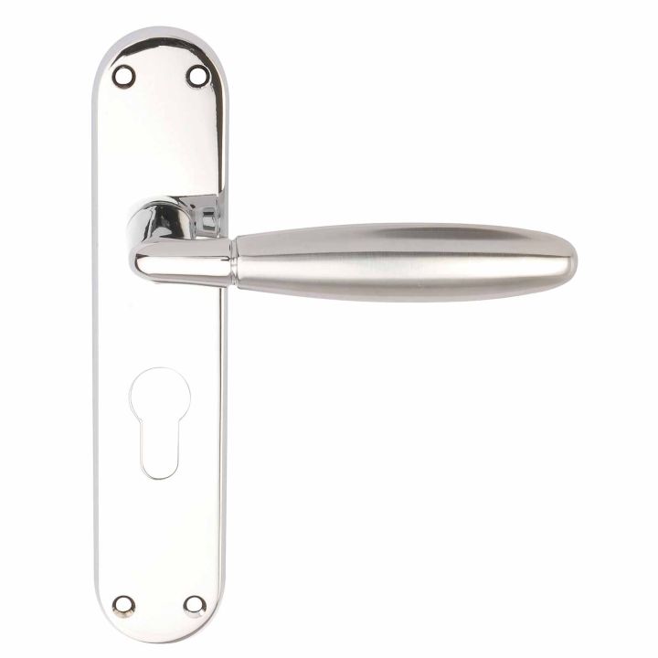 Phoenix Euro Profile Door Handles Polished / Satin Chrome Premier