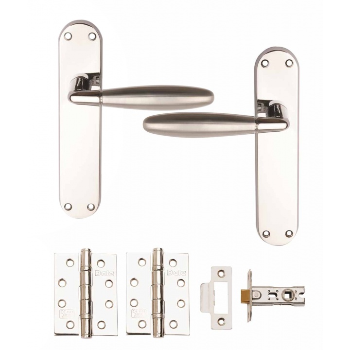 Phoenix Latch Door Pack Polished / Satin Chrome Premier