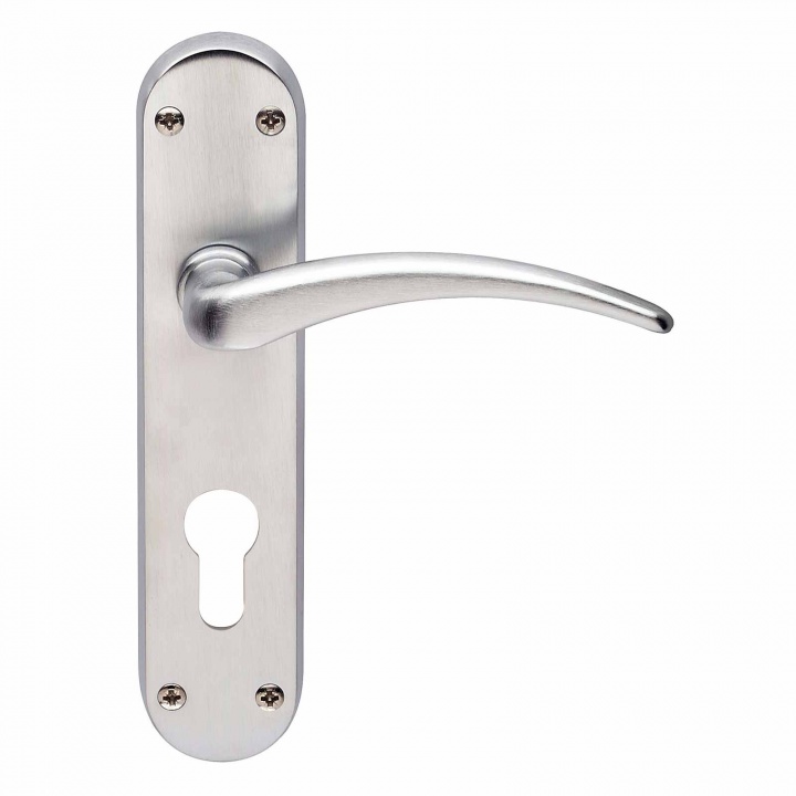 Salo Euro Profile Door Handles Satin Nickel Premier