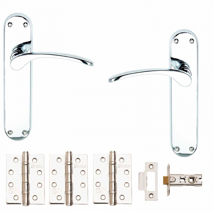 Salo Latch Door Pack Polished Chrome Premier