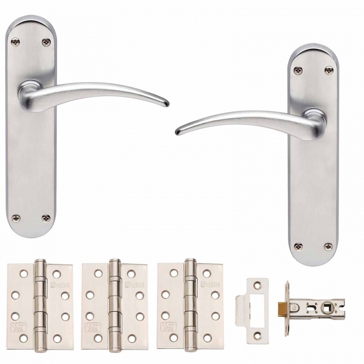 Salo Latch Door Pack Satin Nickel Premier