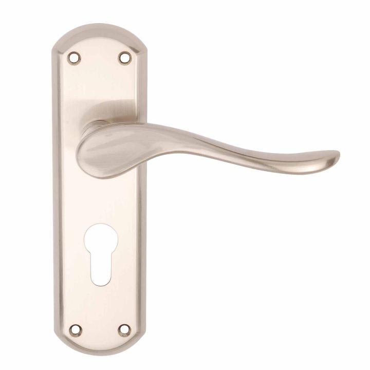 Sigma Euro Profile Door Handles Satin Nickel Premier