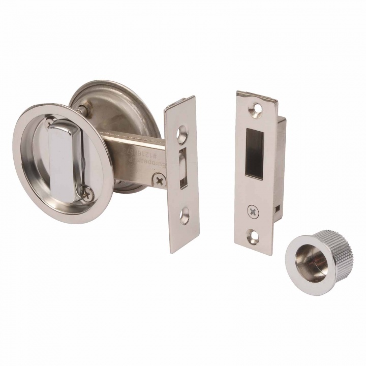 Sliding Door Bathroom Set Polished Stainless Steel