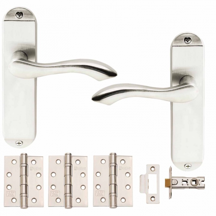 Stretton Latch Door Pack Satin Nickel Premier