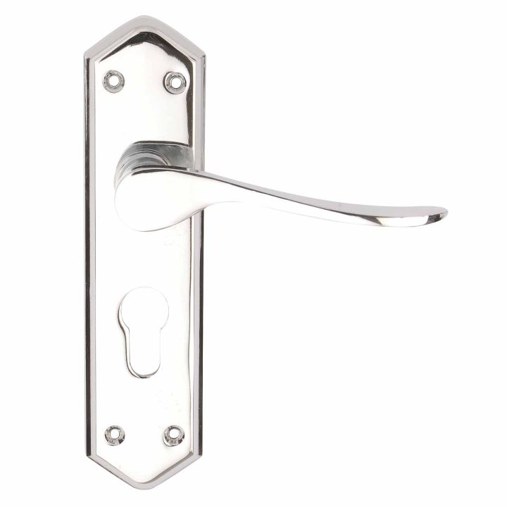 Premier Calver Euro Profile Door Handles Polished Chrome