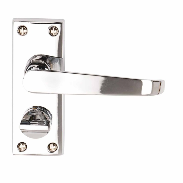 Victorian Privacy Door Handles Polished Chrome