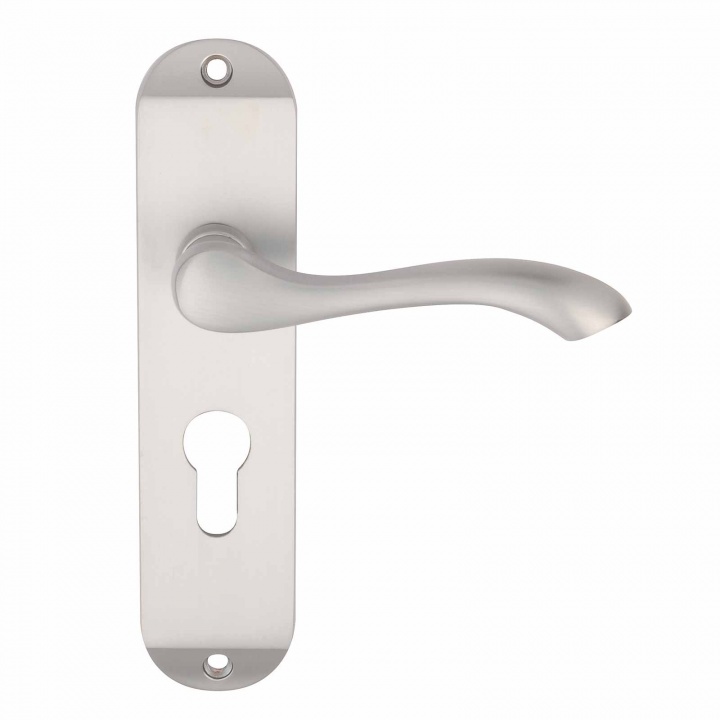 Stretton Euro Profile Door Handles Satin Nickel Premier