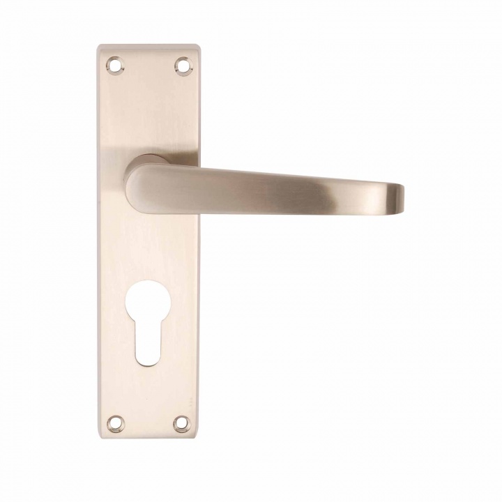 Victorian Euro Profile Door Handles Satin Nickel Premier