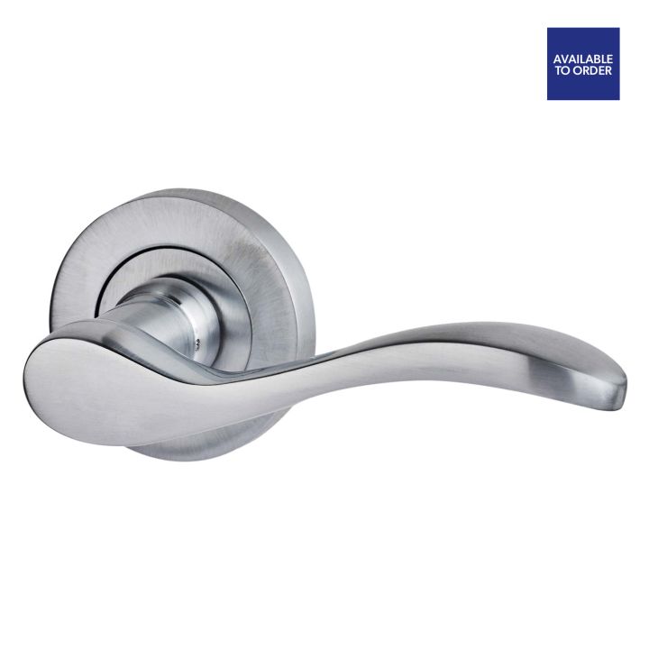 Ariel Satin Chrome Privacy Door Handle Pack