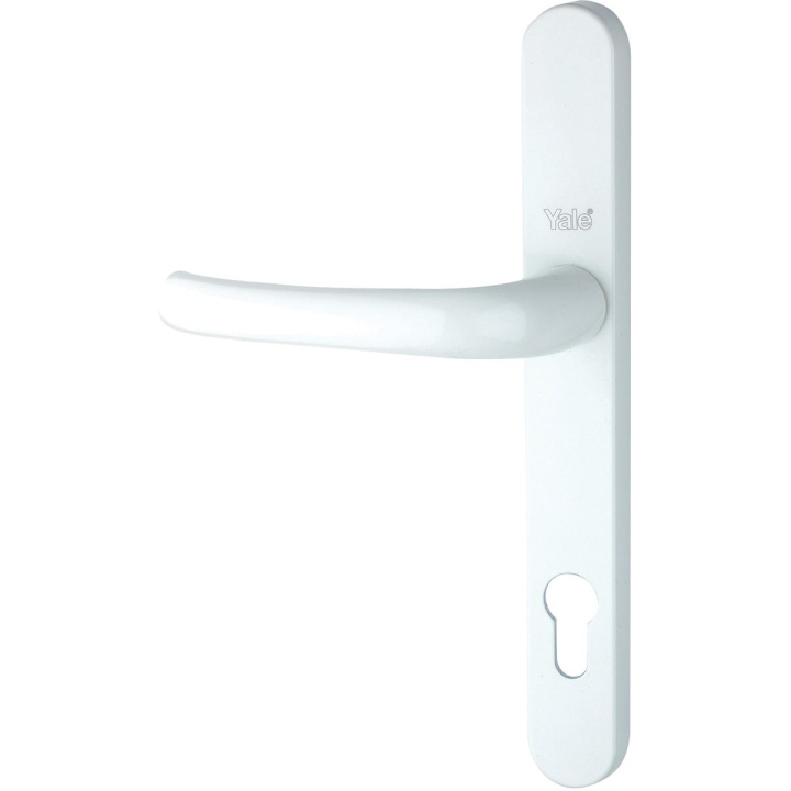 Yale uPVC Long Backplate Door Handle 92mm/215mm White