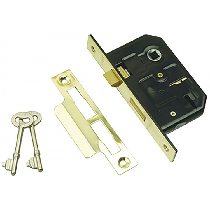 Dale 3 Lever Mortice Sashlock Brass 63mm