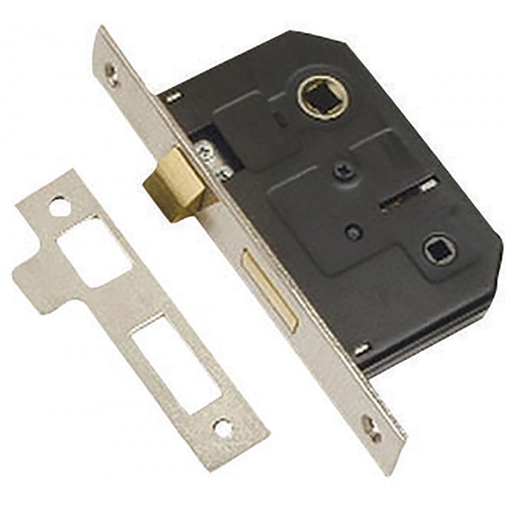 Dale Bathroom Mortice Lock Nickel Plated 76mm