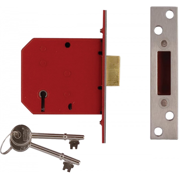 Union Y2101 5 Lever Mortice Deadlock Chrome 77mm