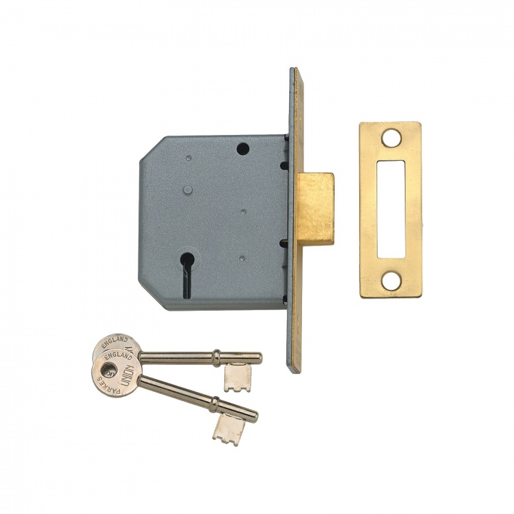 Union Y2177 3 Lever Mortice Deadlock Satin Chrome 63mm