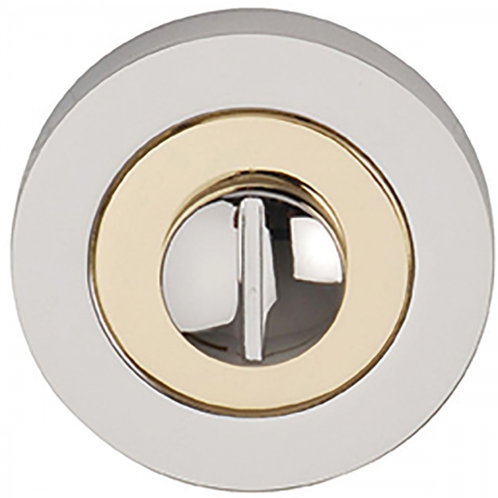 Orbit Bathroom Thumb Turn Set Polished Chrome/Brass Plated