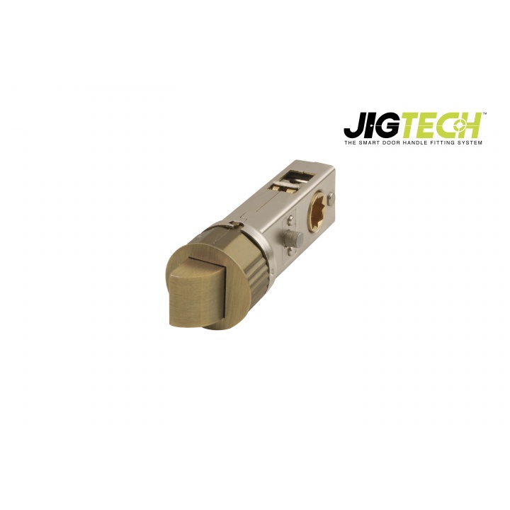Jigtech SMART 57mm Backset Magnetic Privacy Mortice Latch Antique Brass Plated