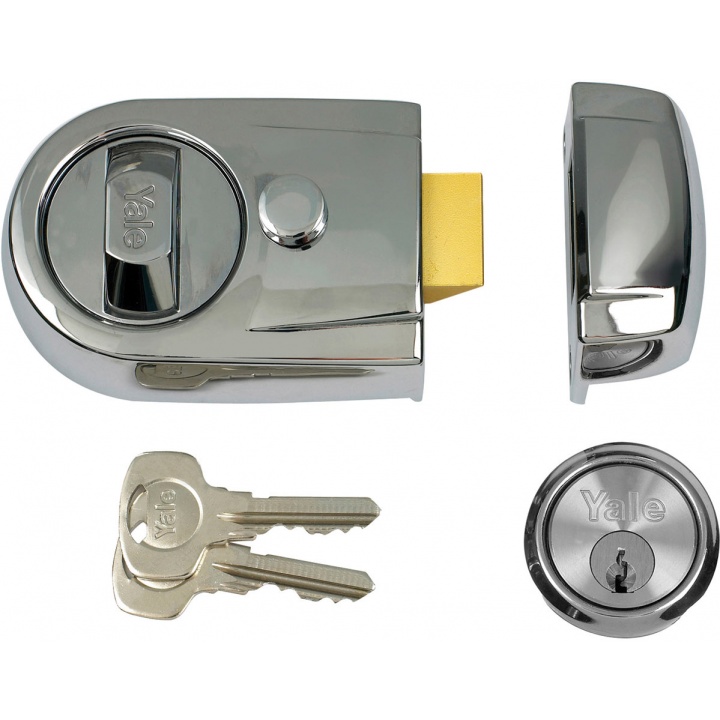 Yale Y3 Contemporary Nightlatch Chrome/Chrome 60mm