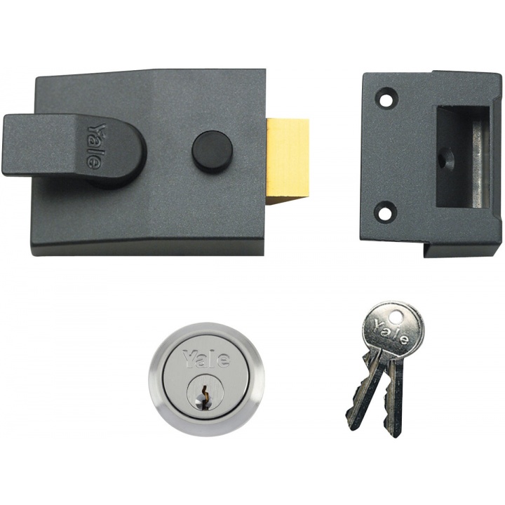 Yale P89 Deadlocking Nightlatch DMG/Satin Chrome 60mm