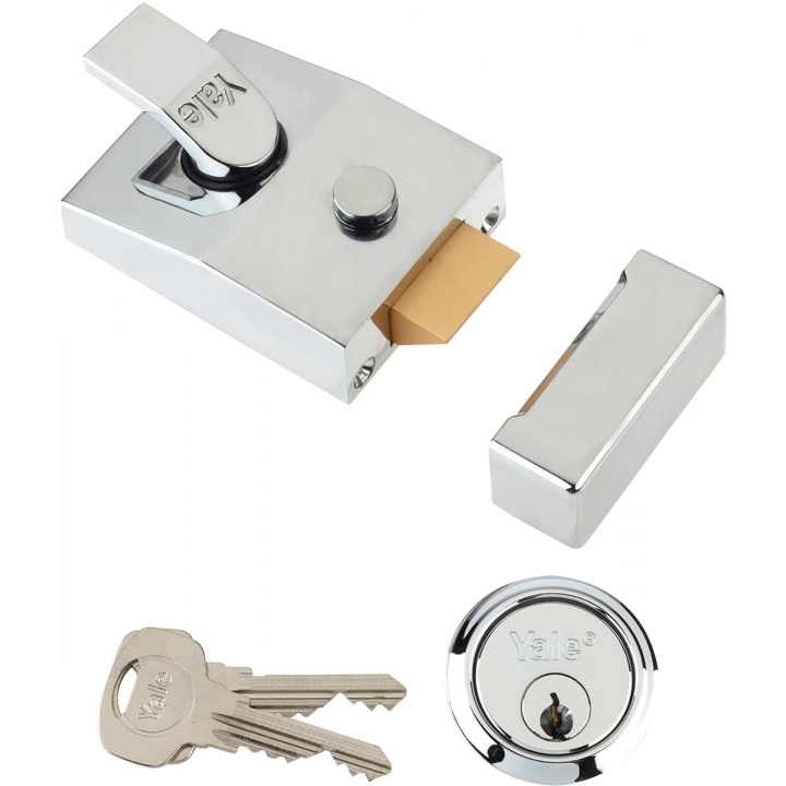 Yale P89 Deadlocking Nightlatch Chrome/Chrome 60mm