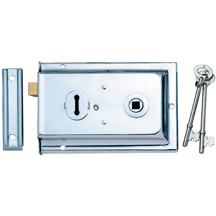 Rim Sashlock Polished Chrome 150 x 100mm