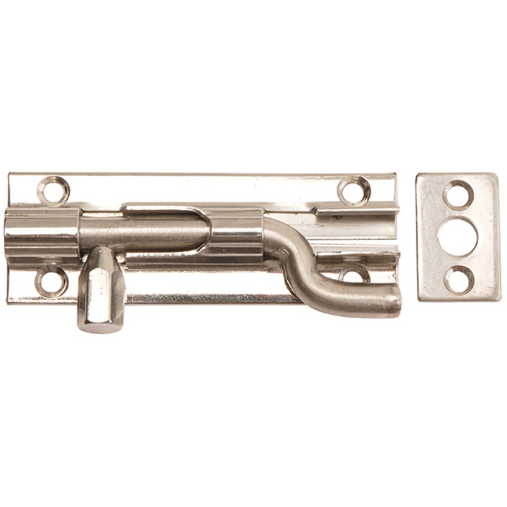 Necked Barrel Bolt Chrome Plated 75mm