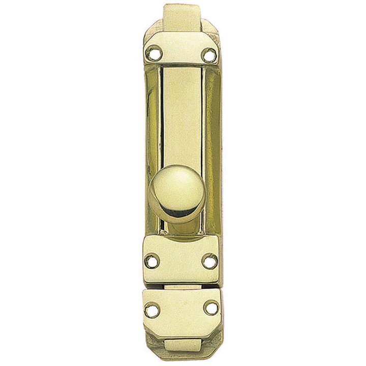 Victorian Slide Bolt Polished Brass 102mm