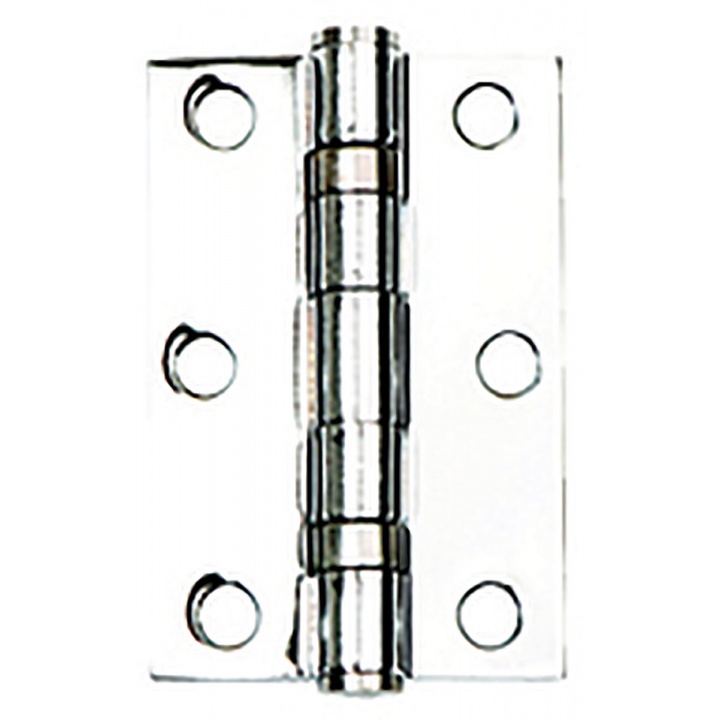 Ball Bearing Butt Hinges Polished Chrome 76mm x 50mm (PK 2)