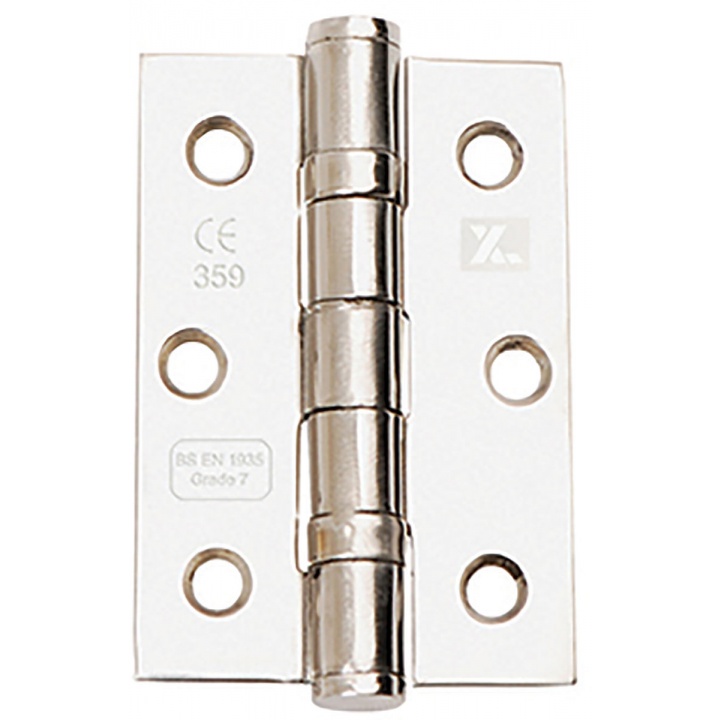 Class 7 Fire Door Hinges Chrome Plated 76 x 52mm (PK 3)
