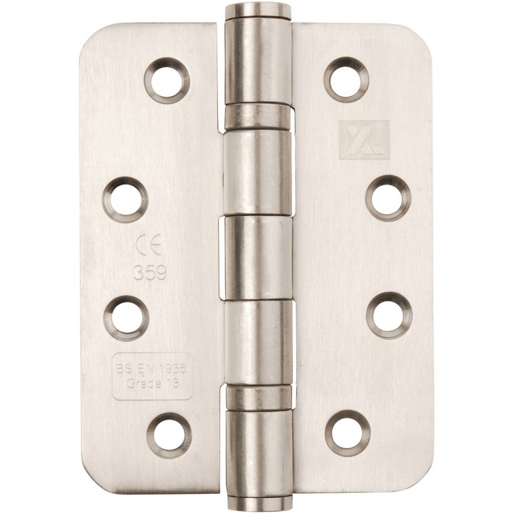 Class 13 Radius Fire Door Hinges Satin Stainless Steel 100 x 75mm Pk 3