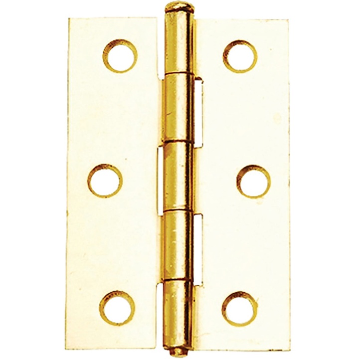Loose Pin Butt Hinges Brass Plated 75mm Pack 2