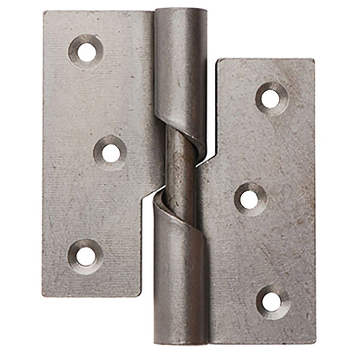 Right Hand Rising Butt Hinges Steel Self Colour 75mm Pack 2