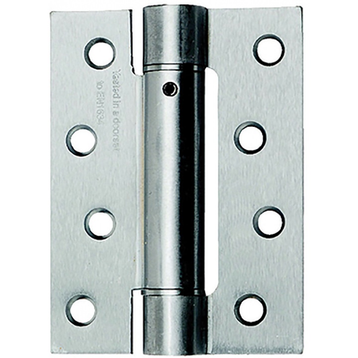 Adjustable 100mm Sprung Fire Door Hinges Satin Chrome Pk 3