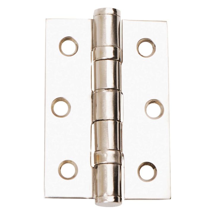 Ball Bearing Butt Hinges Polished Stainless Steel 75 x 50mm Pack of 2