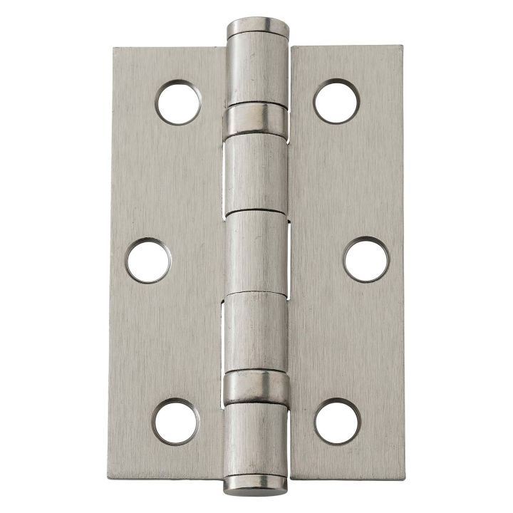 Ball Bearing Butt Hinges Satin Chrome 100 x 75mm Pack of 2 