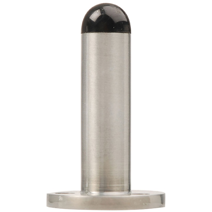 Cylinder Doorstop Satin Chrome Plated 63mm