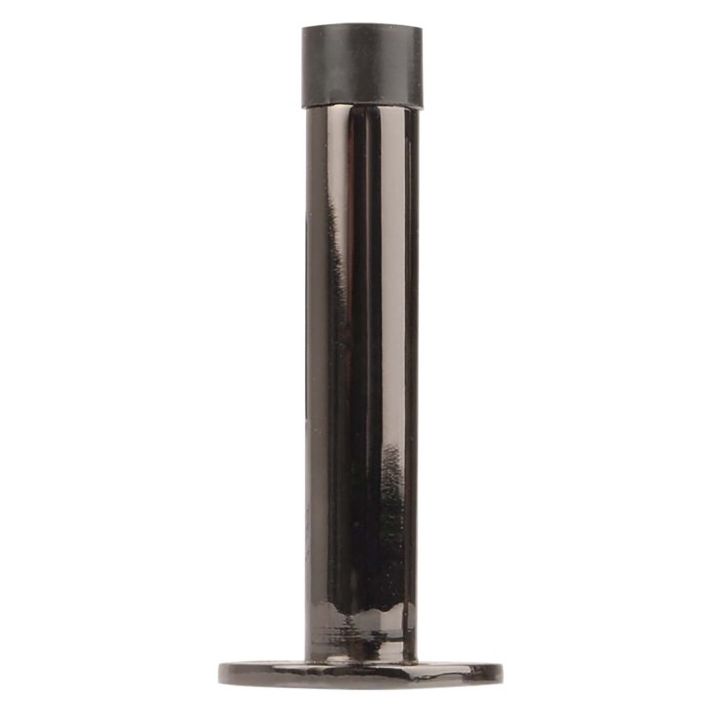 Projecting Door Stop On Rose 76mm Black Nickel 