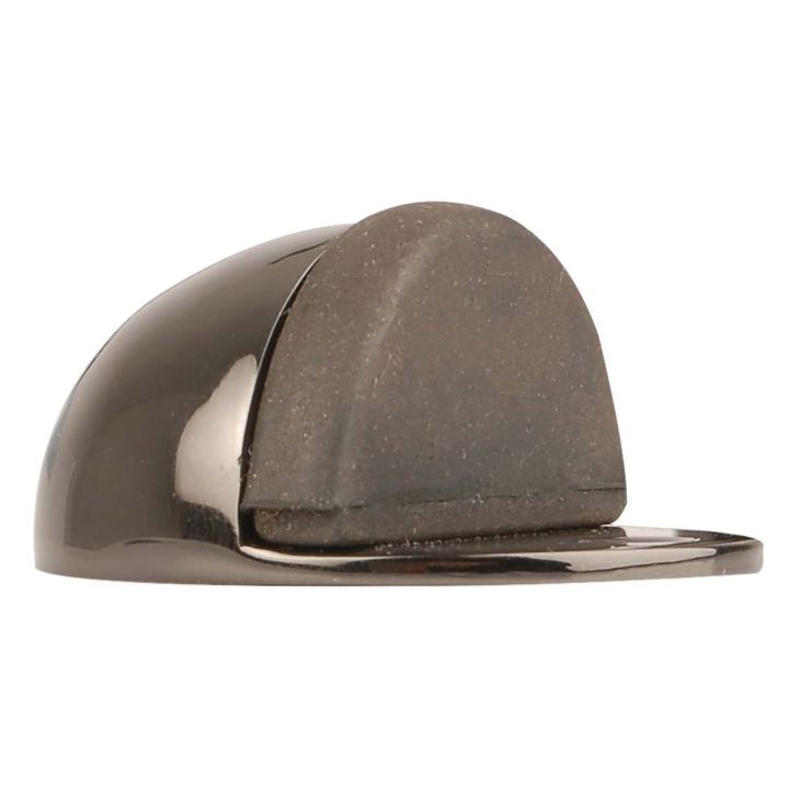 Oval Door Stop 44 x 51mm Black Nickel