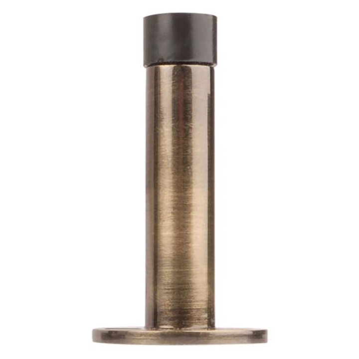 Projecting Door Stop On Rose 63mm Antique Brass