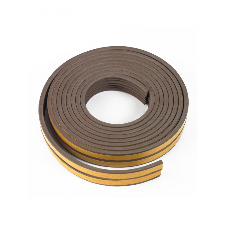Exitex Self Adhesive E Draught Strip Brown 5m