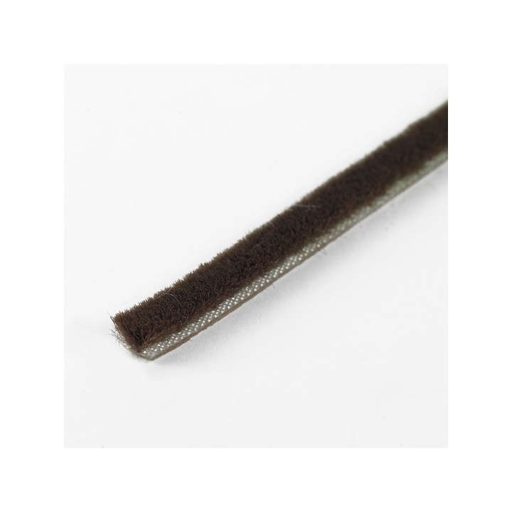 Exitex Self Adhesive Pile Draught Strip Brown 5m