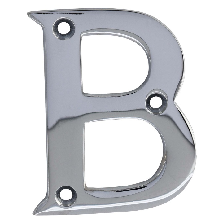 Letter B Polished Chrome 76mm