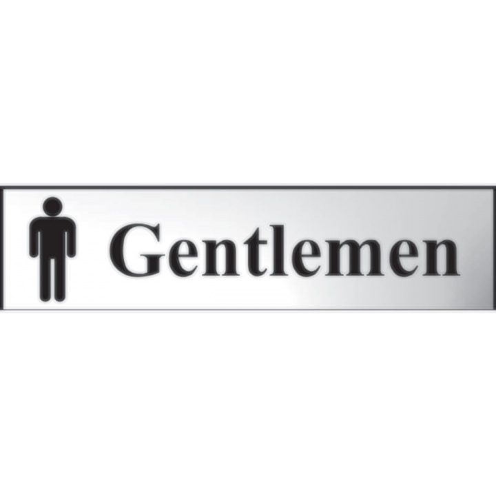 Gentlemen Sign Chrome 200 x 50mm